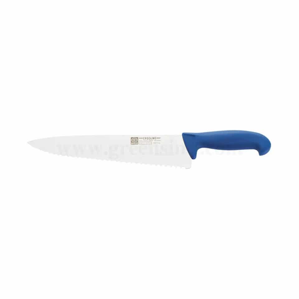 SICO ERGOLINE Chef's knife with serration Blue 300mm