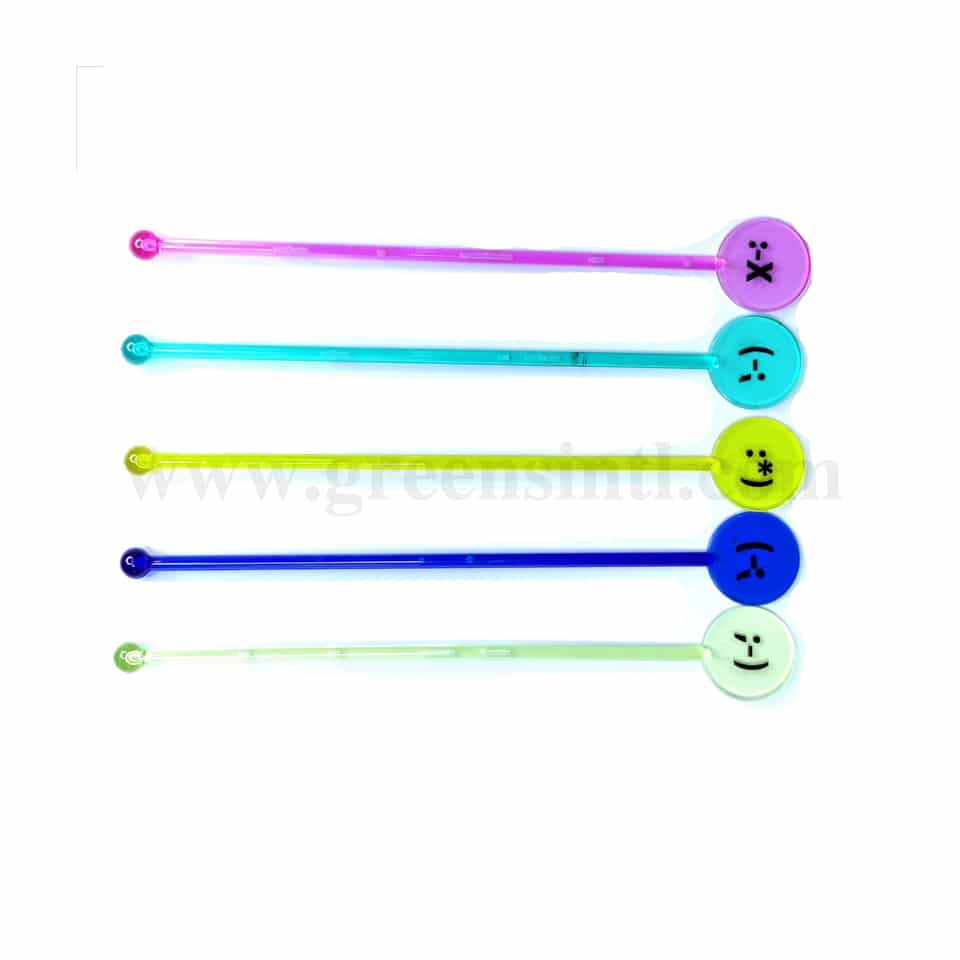 SOLIA Cocktail Stirrer Smiley 5 Colours-100 Pcs