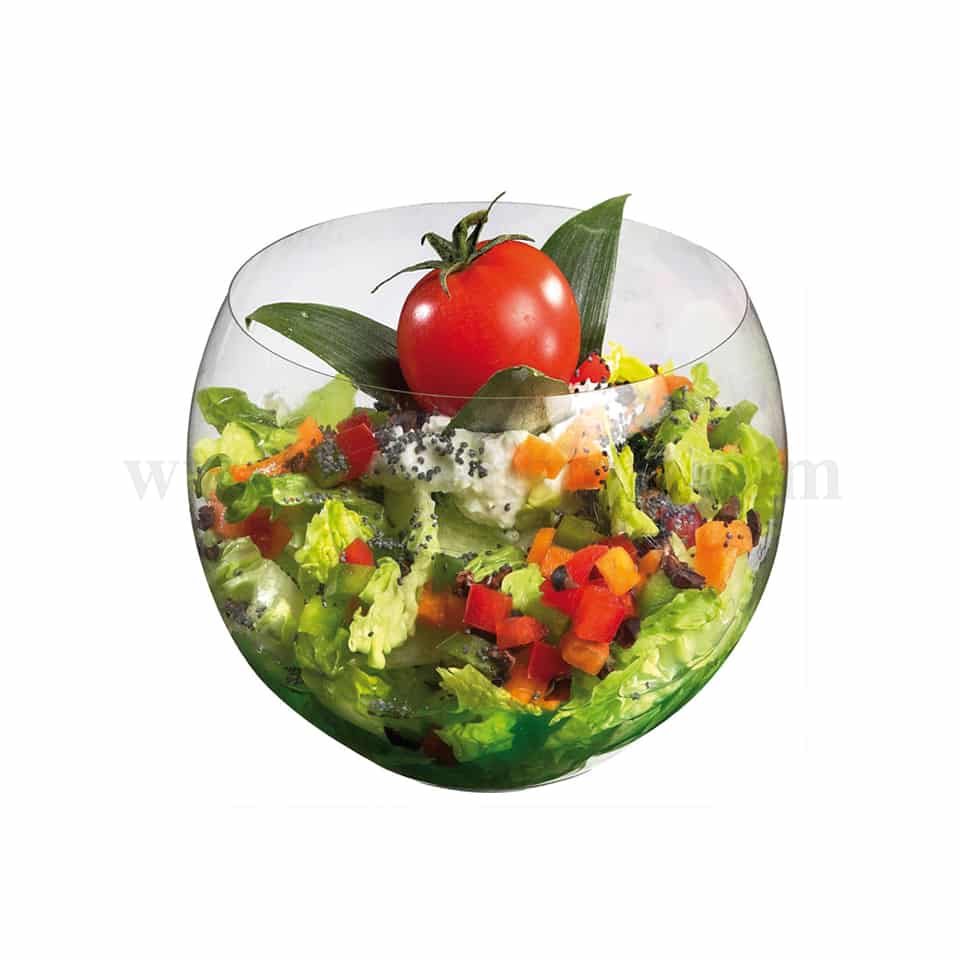 SOLIA Sph'air Salad Bowl Clear Plastic D 110 x h80 mm-130ml-5 Pcs