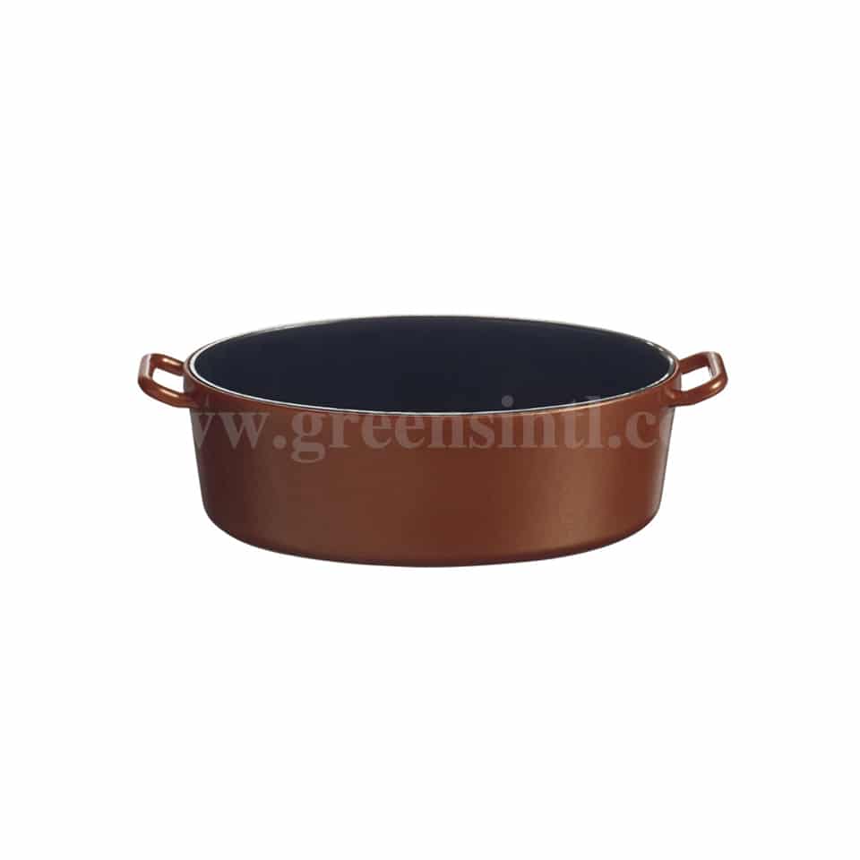 SOLIA Eskoffie Mini Oval Cooking Pot Copper-Black 82 x 45 x 26 mm - 45 ml-24 Pcs