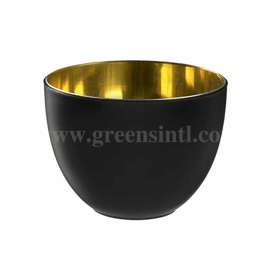 SOLIA Eskoffie Tulip Bowl Black-Gold / Dessert Cups D 57.36 x h39 mm-65 ml-20 Pcs
