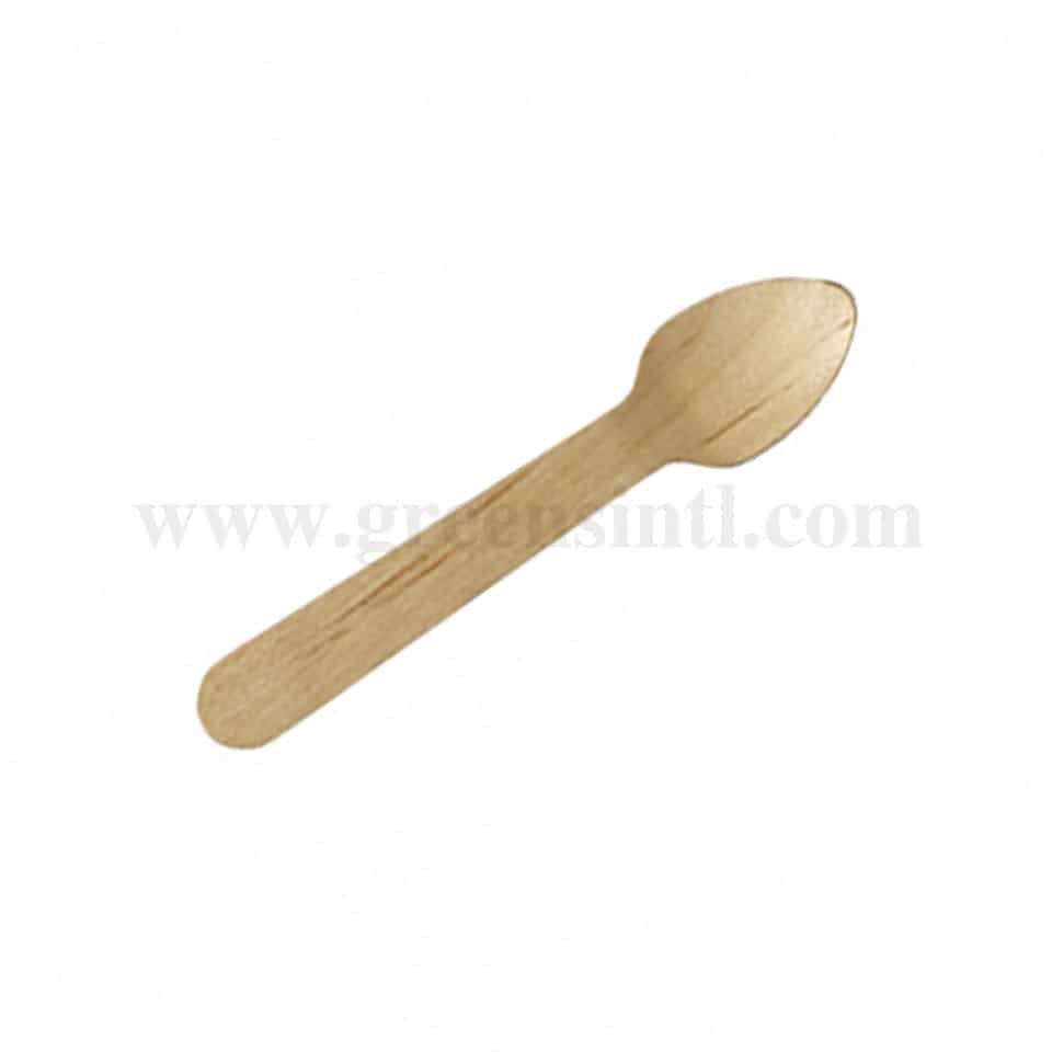 SOLIA Bamboo Tea Spoon 95 mm Plain-100 pcs