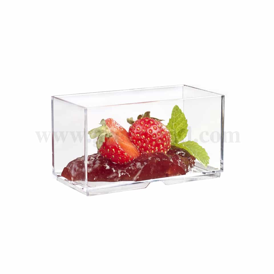 SOLIA Transparent Stackable Mini Dish 70 x 35 x 38 mm-70 ml-50 Pcs