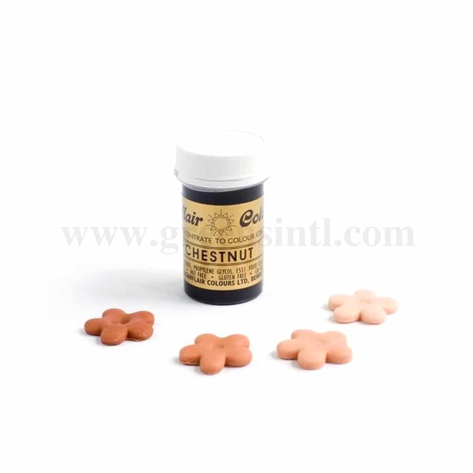 SUGARFLAIR Spectral Gel Colour Chestnut 25g