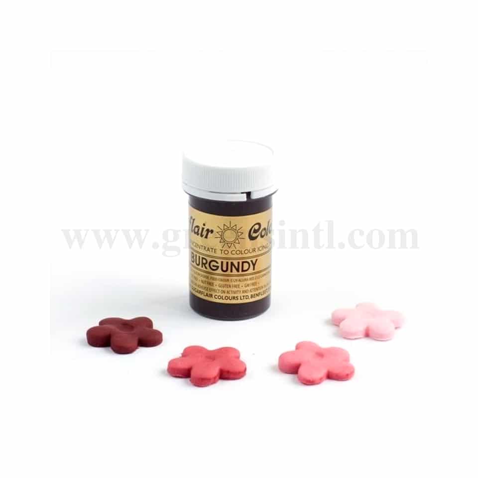 SUGARFLAIR Spectral Gel Colour Burgundy 25g