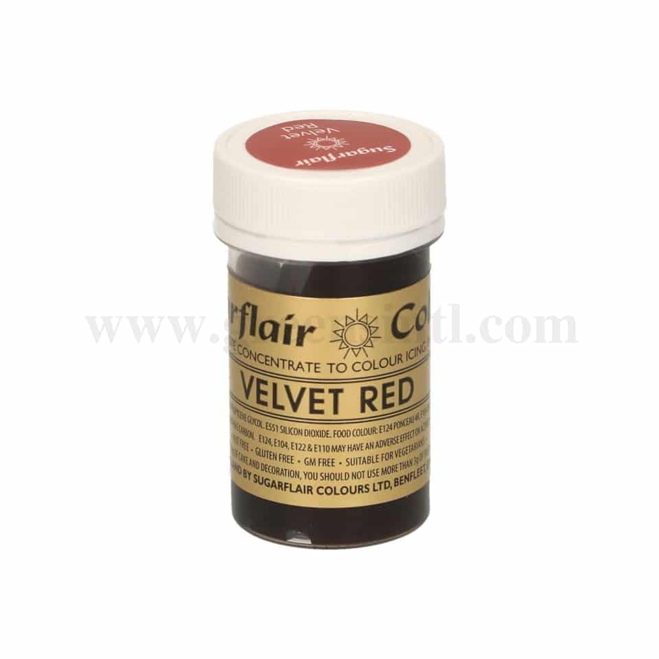 SUGARFLAIR Spectral Gel Colour Velvet Red 25g