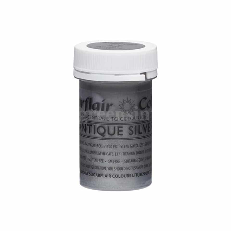 SUGARFLAIR Satin Concentrated Gel Color Antique Silver 25g