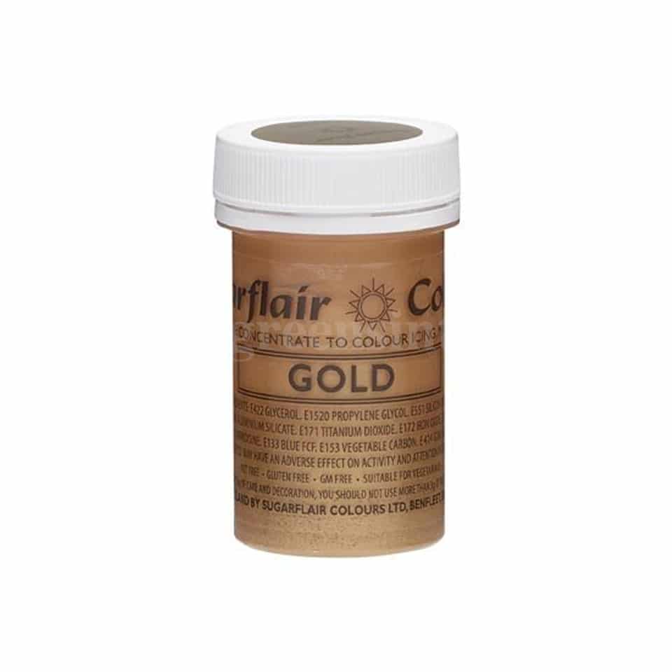 SUGARFLAIR Satin Concentrated Gel Color Gold 25g