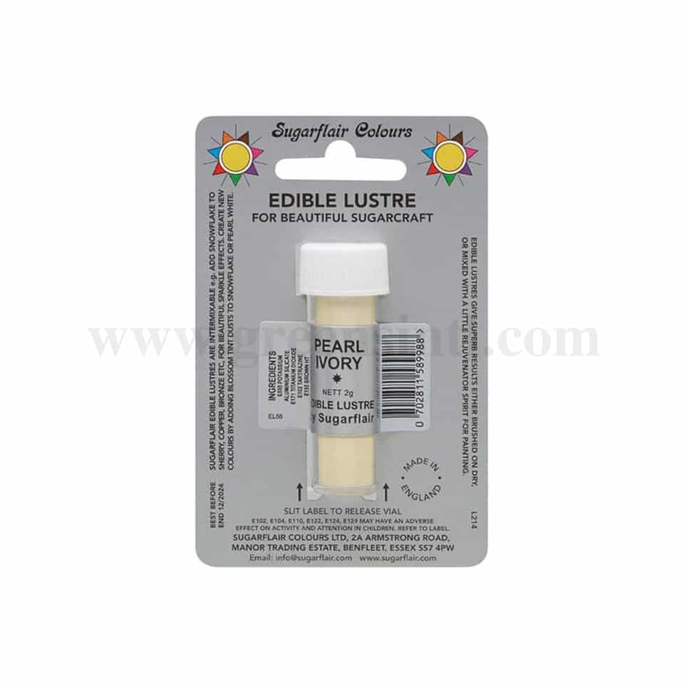 SUGARFLAIR Edible Lustre Glitter Ivory 2g