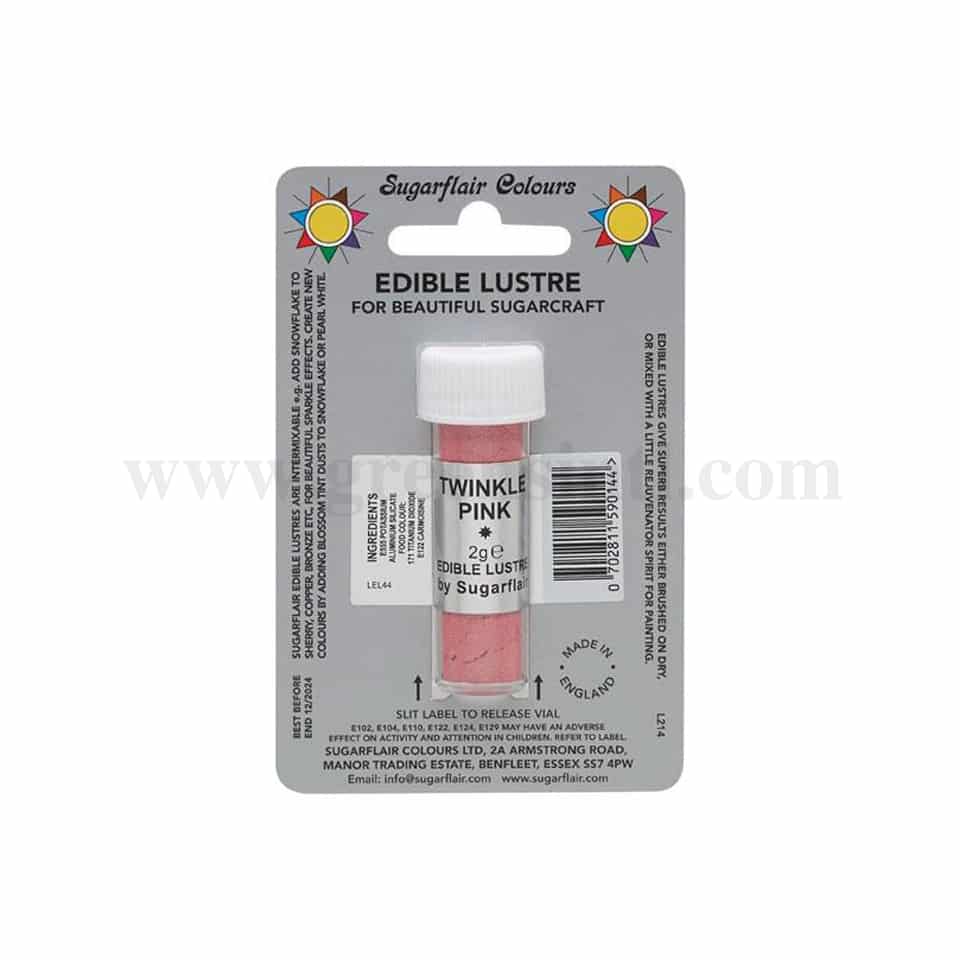SUGARFLAIR Edible Lustre Glitter Twinkle Pink 2g