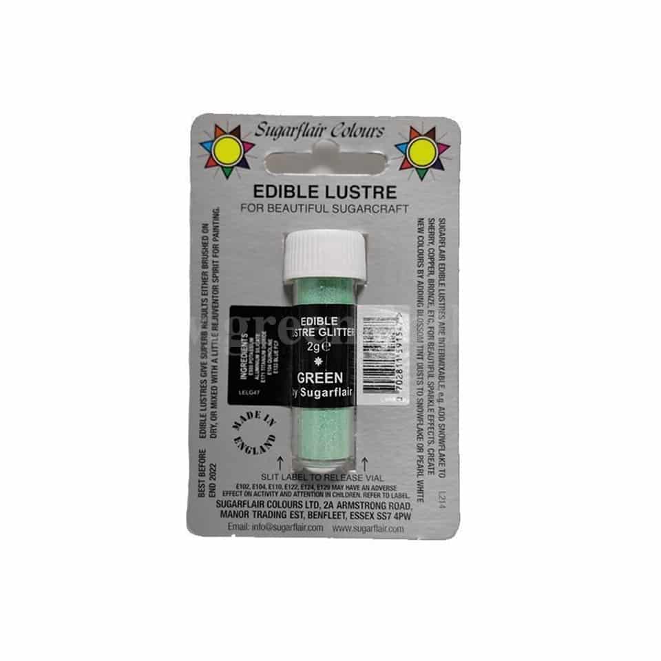 SUGARFLAIR Edible Lustre Glitter Green 2g