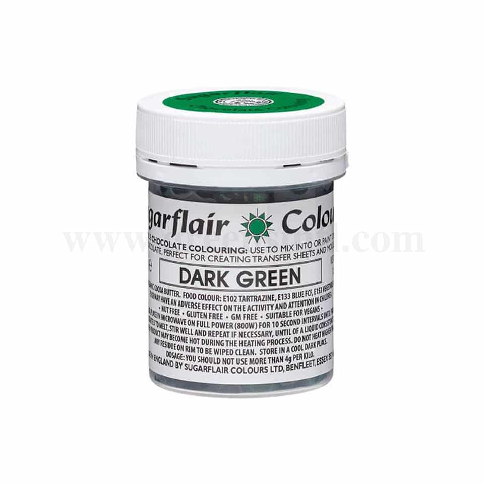 SUGARFLAIR Chocolate Gel Color Dark Green 35 g