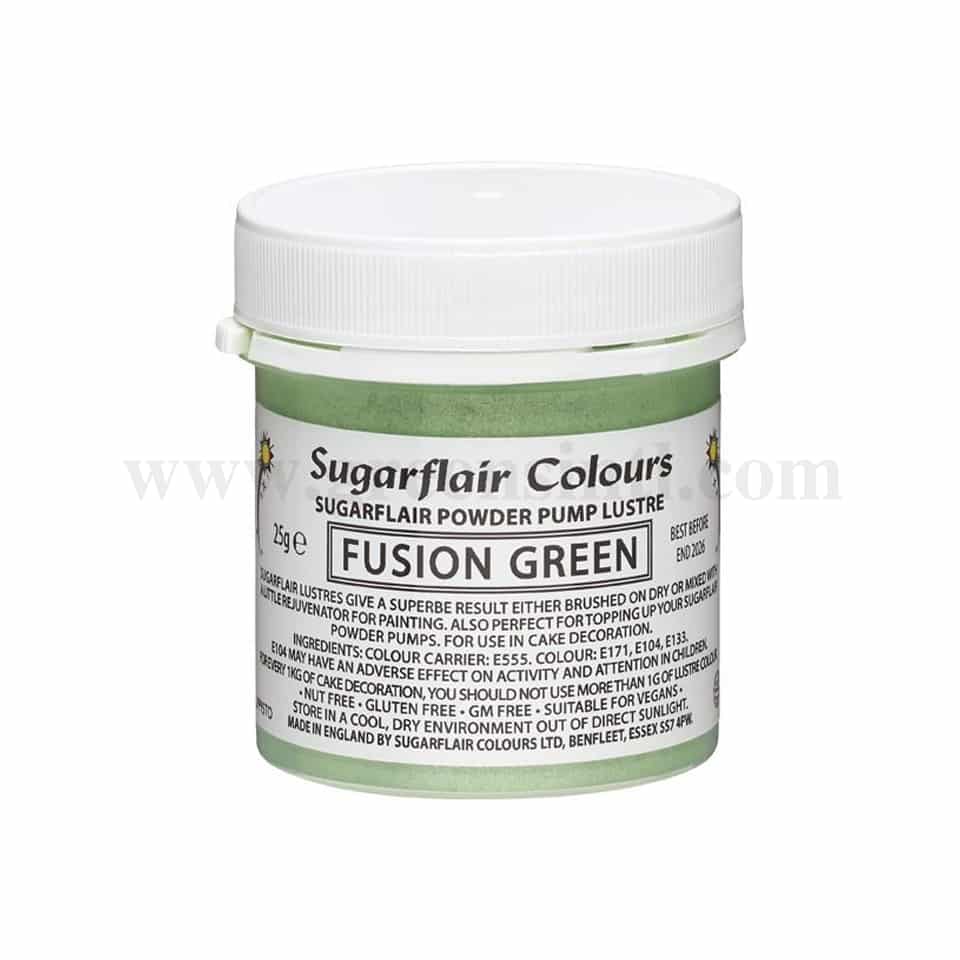 SUGARFLAIR Edible Glitter Dust Fusion Green 25g