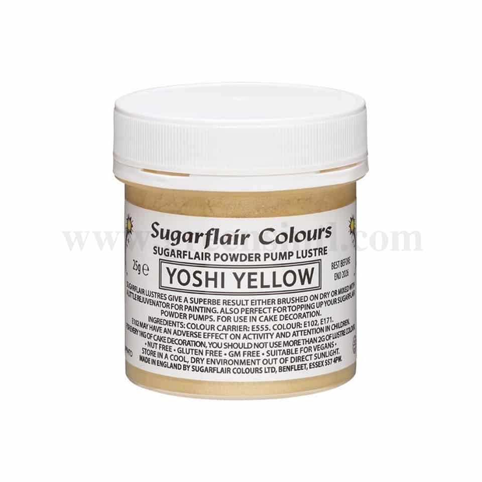 SUGARFLAIR Edible Glitter Dust Yoshi Yellow 25g