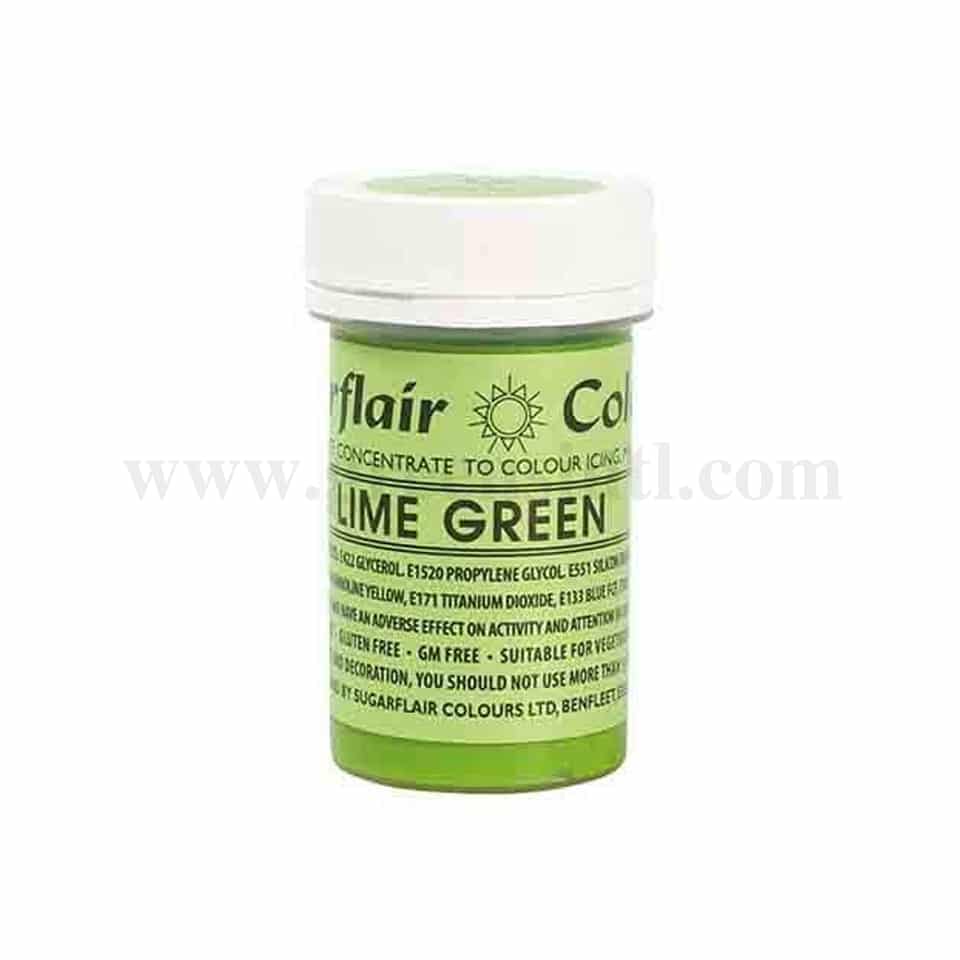 SUGARFLAIR Spectral Gel Colour Lime Green 25g