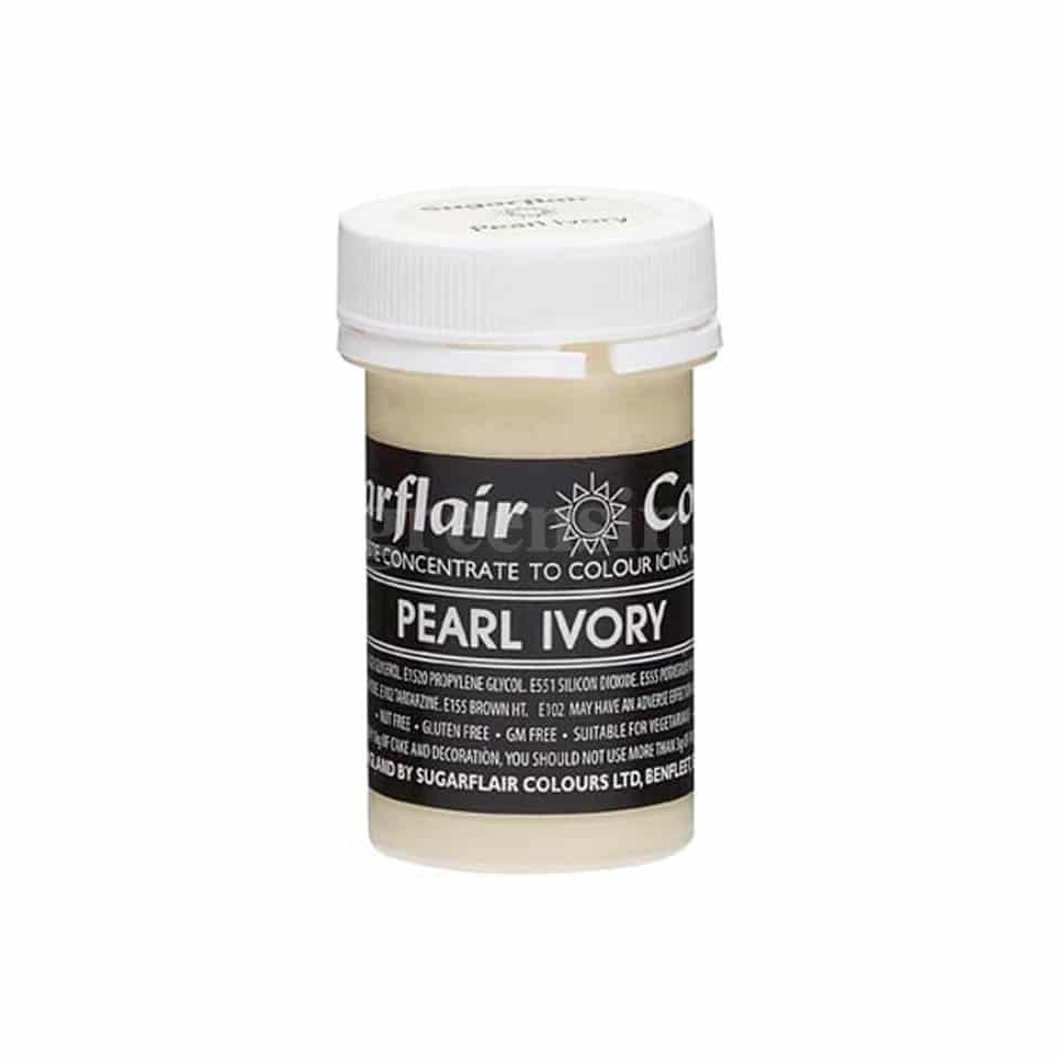 SUGARFLAIR Pastel Concentrated Gel Color Pearl Ivory 25g