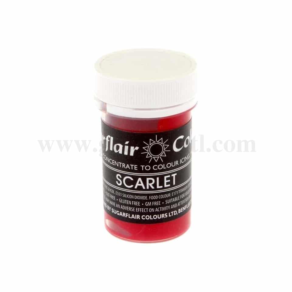 SUGARFLAIR Pastel Concentrated Gel Color Scarlet 25g