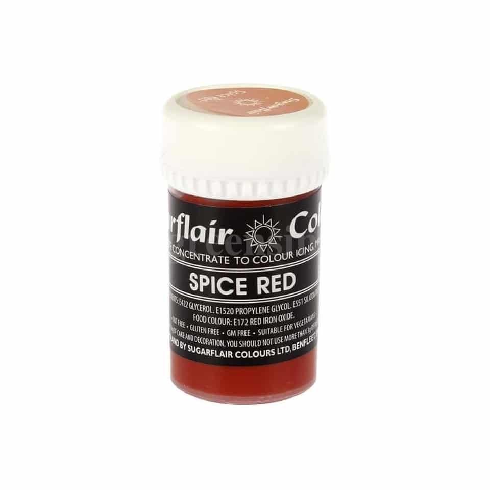SUGARFLAIR Pastel Concentrated Gel ColorSpice Red 25g