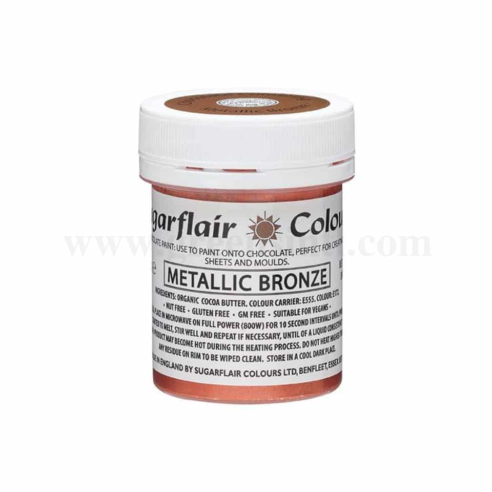 SUGARFLAIR Chocolate Gel Color Metallic Bronze 35 g