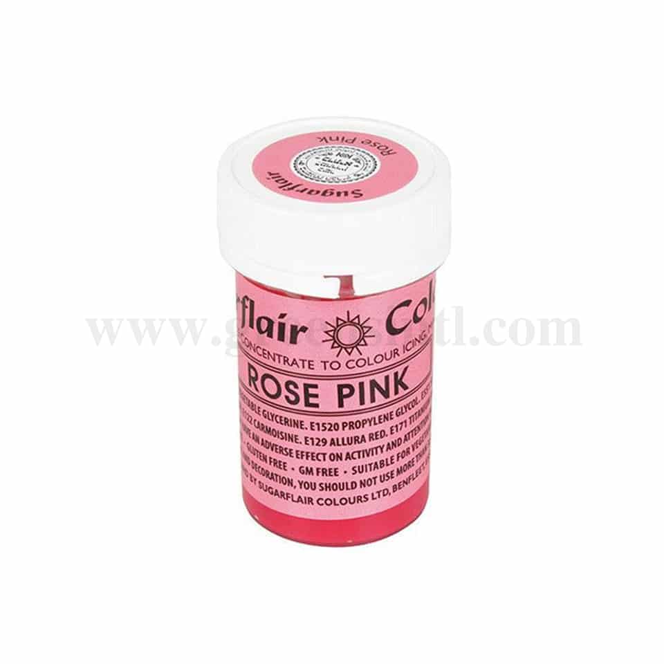 SUGARFLAIR Spectral Gel Colour Rose Pink 25g