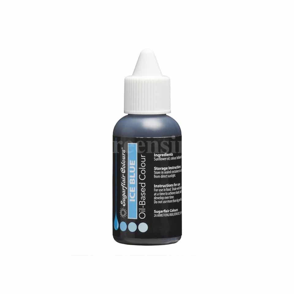 SUGARFLAIR Oil Based Liquid Colour Ice Blue 30ml