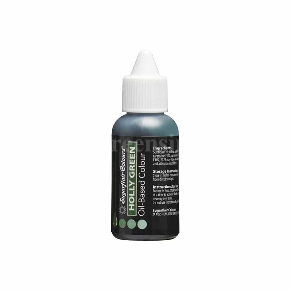 SUGARFLAIR Oil Based Liquid Colour Holly Green 30ml