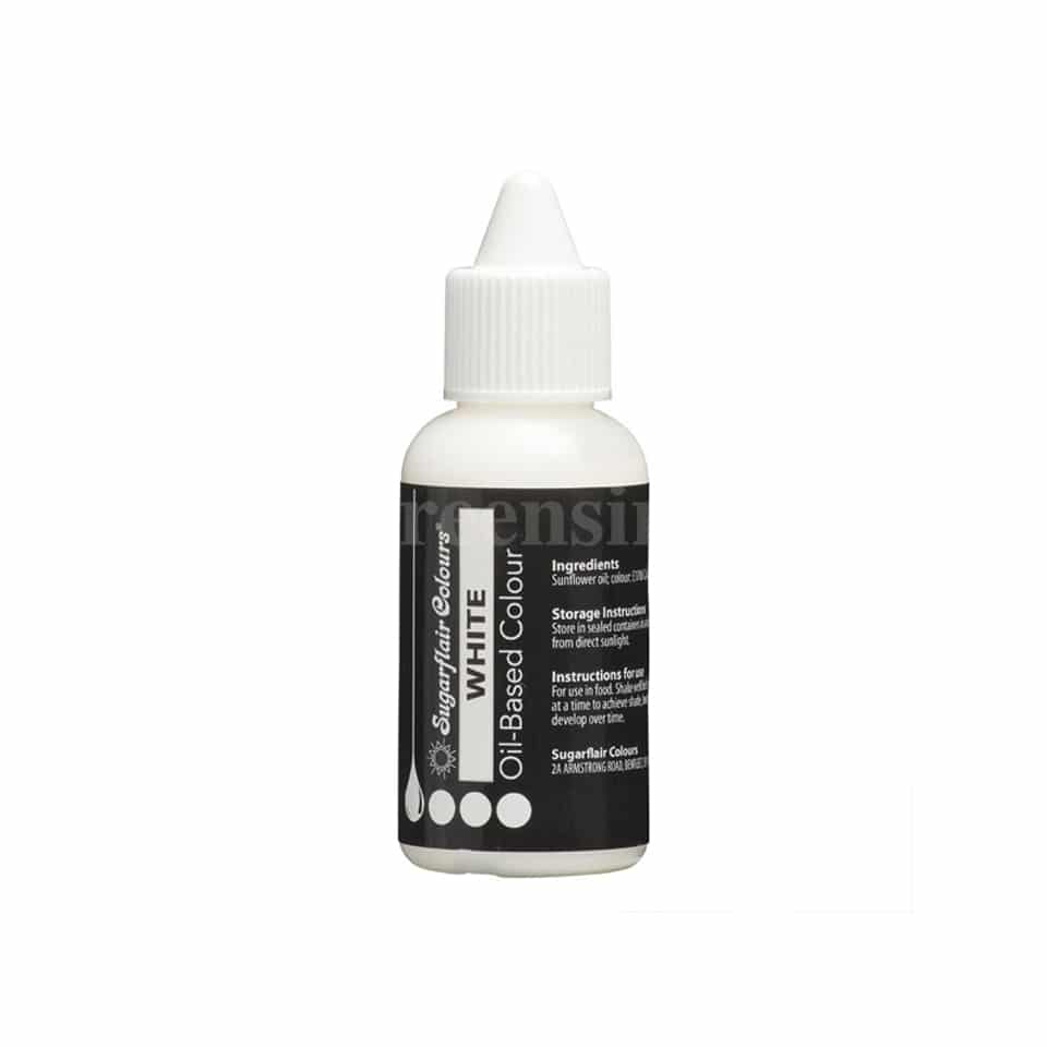 SUGARFLAIR Oil Based Liquid Colour White 30ml