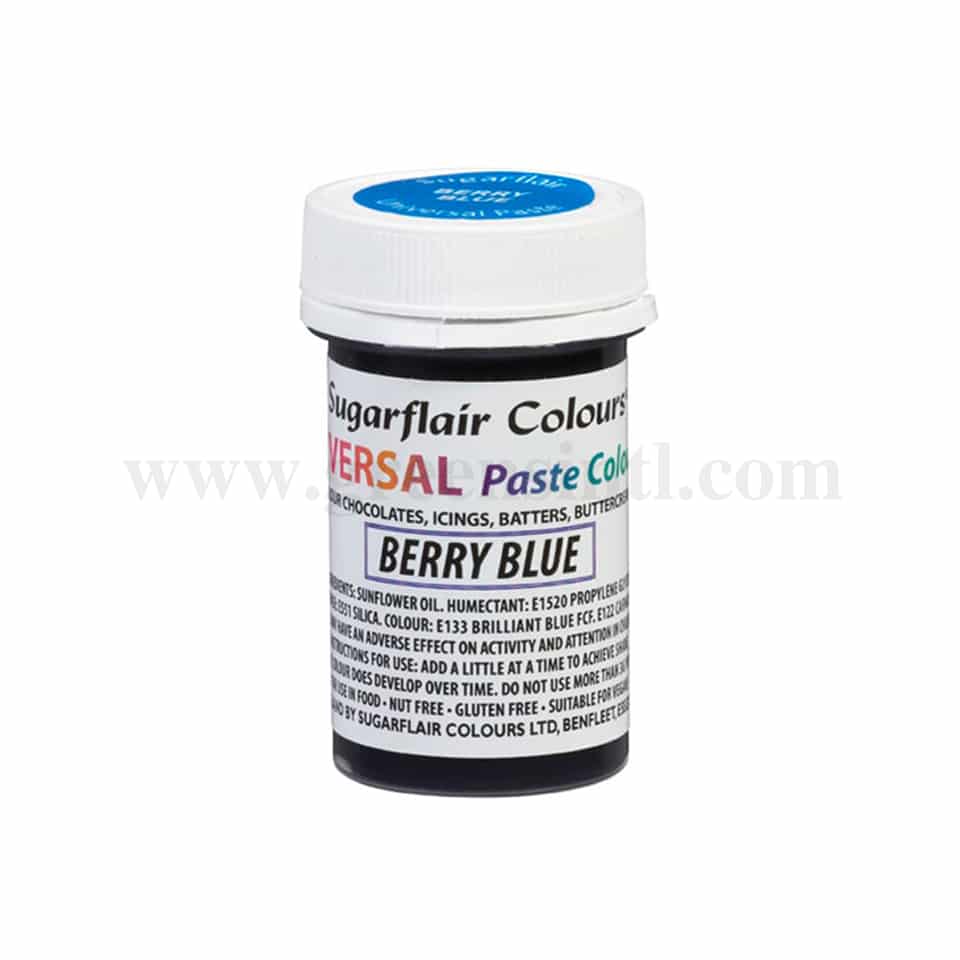 SUGARFLAIR Universal Paste Colour Berry Blue 22g