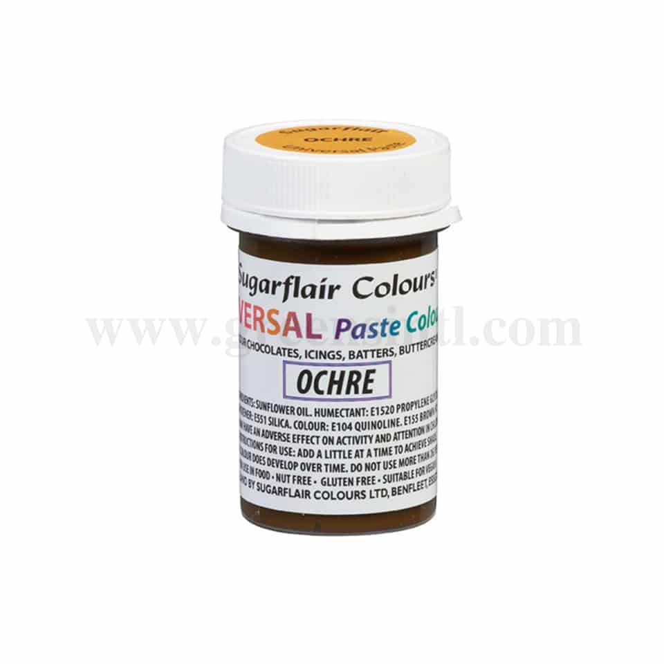 SUGARFLAIR Universal Paste Colour Ochre 22g