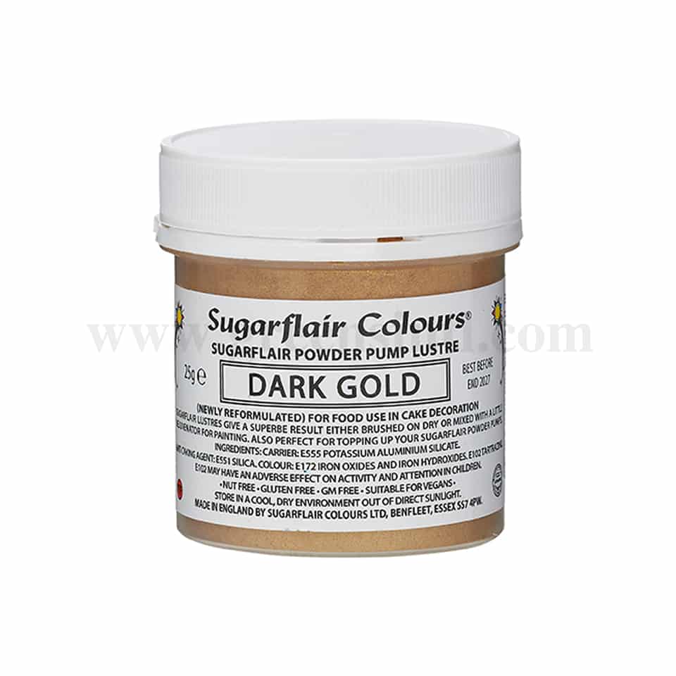 SUGARFLAIR Edible Glitter Dust Dark Gold 25g
