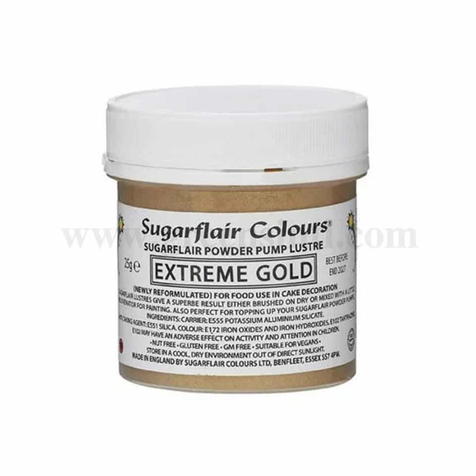 SUGARFLAIR Edible Glitter Dust Extreme Gold 25g