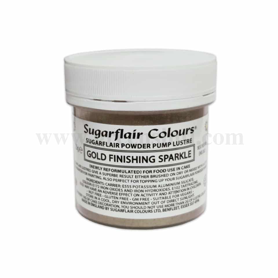 SUGARFLAIR Edible Glitter Dust Gold Finishing Sparkle 25g