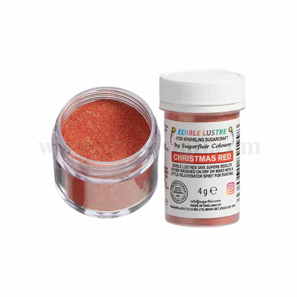 SUGARFLAIR Edible Lustre Christmas Red 4g