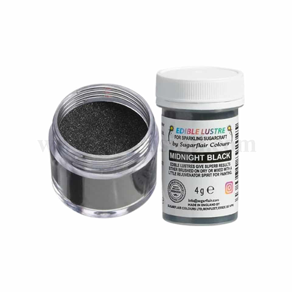 SUGARFLAIR Edible Lustre Midnight Black 4g