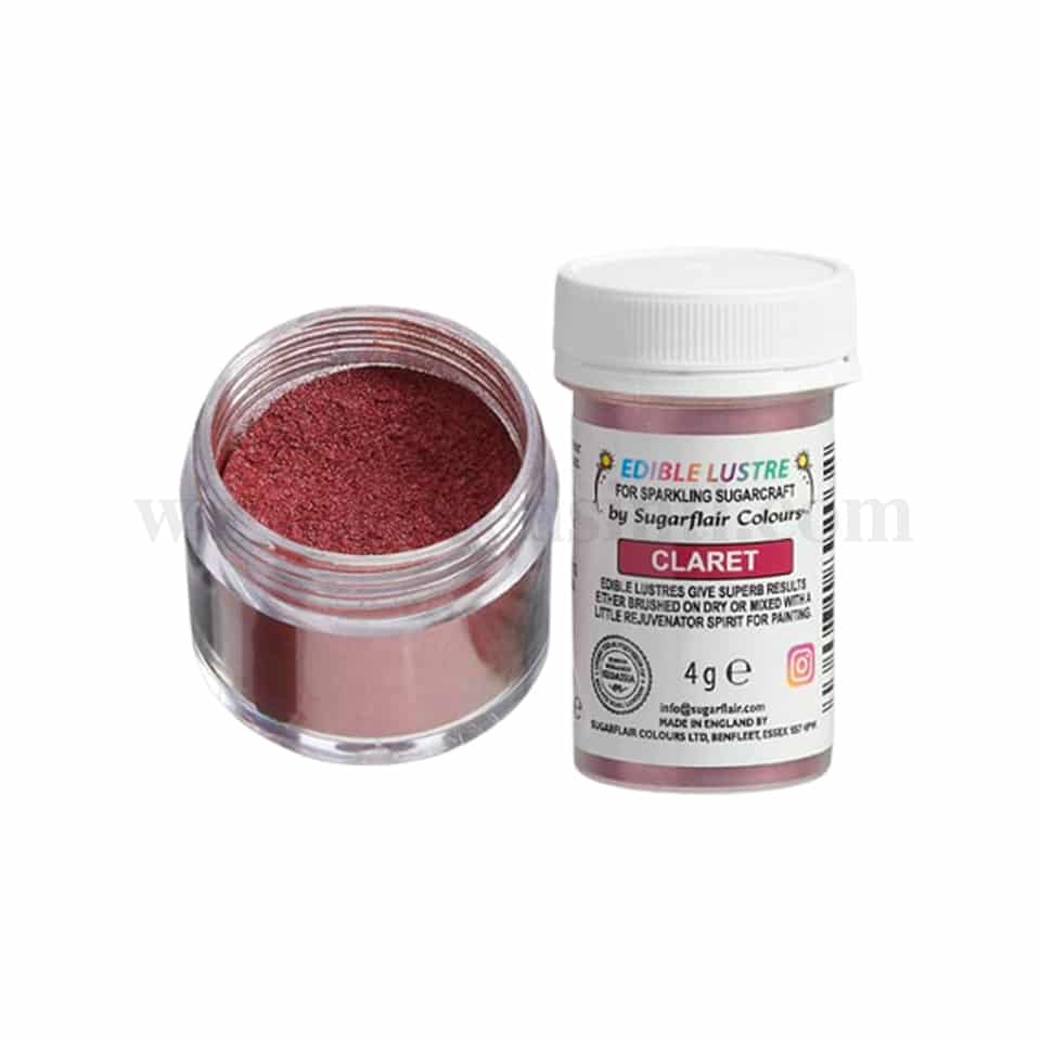 SUGARFLAIR Edible Lustre Claret 4g