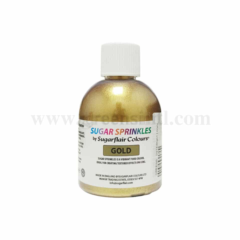 SUGARFLAIR Sugar Sprinkles Gold Ti02 Free 100g