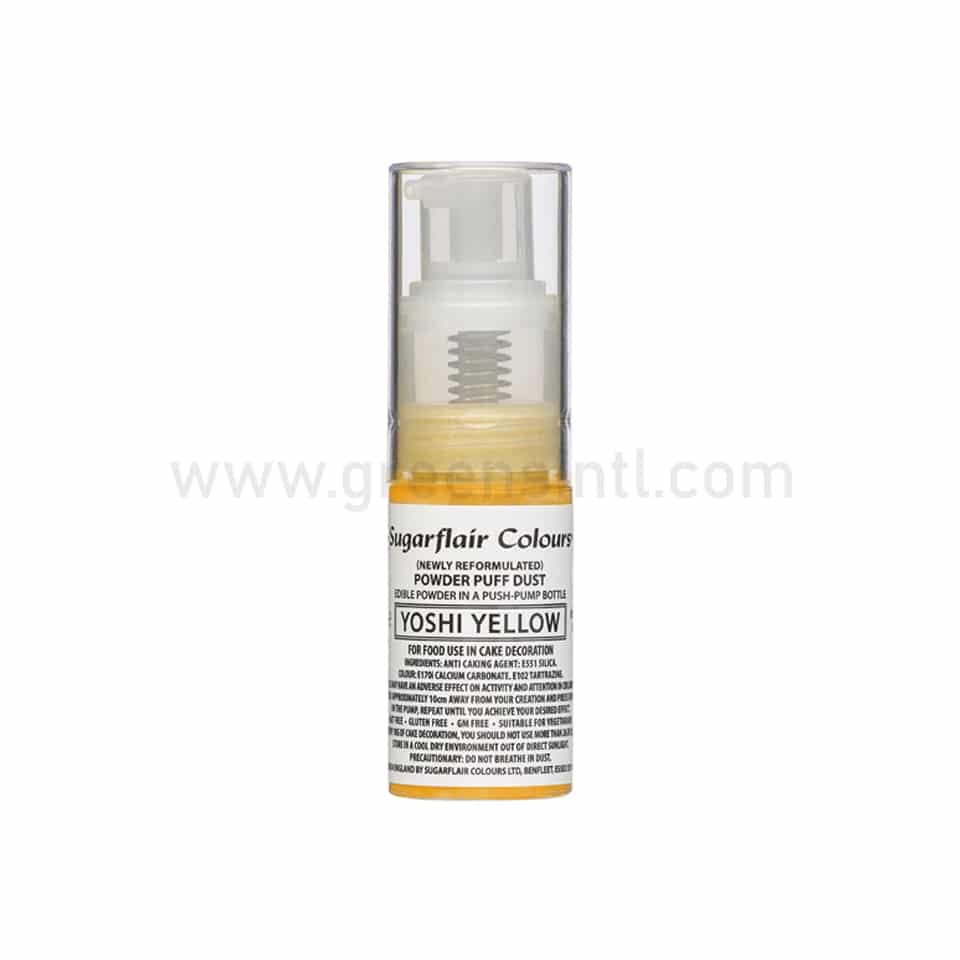 SUGARFLAIR Powder Puff Dust Spray -Yoshi Yellow -30ml