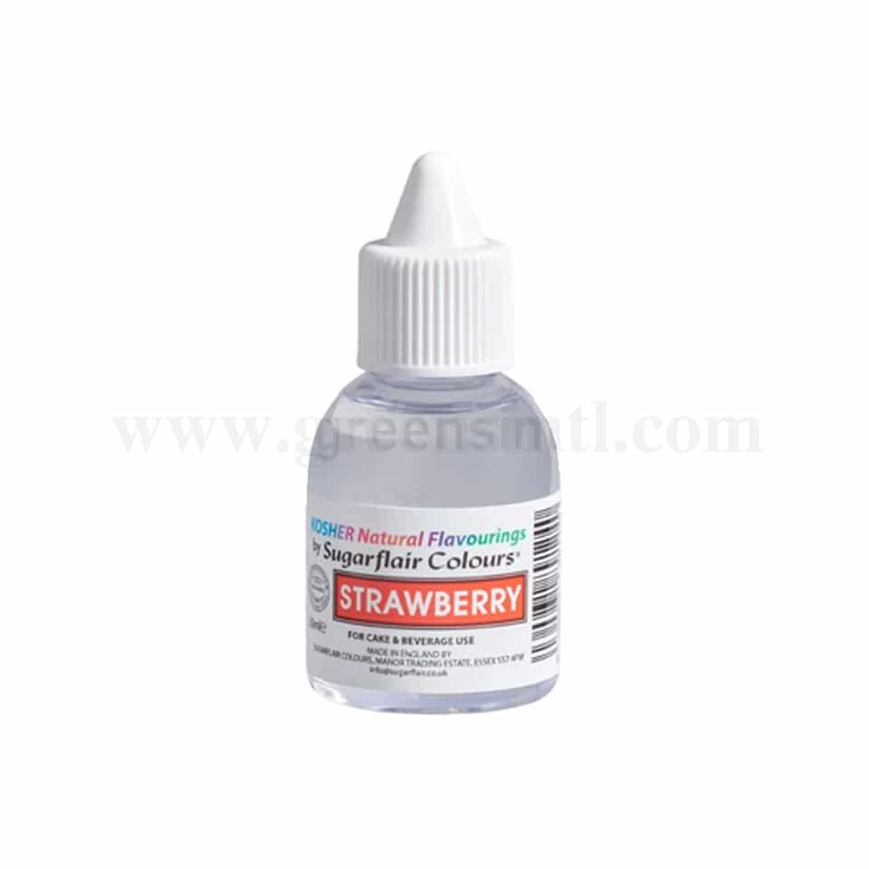 SUGARFLAIR Concentrated Kosher Natural Food Flavour Strawberry 30ml