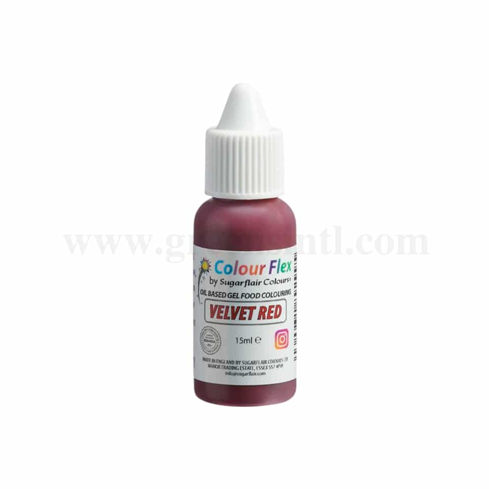 SUGARFLAIR Colour Flex Oil Colour Velvet Red 15ml