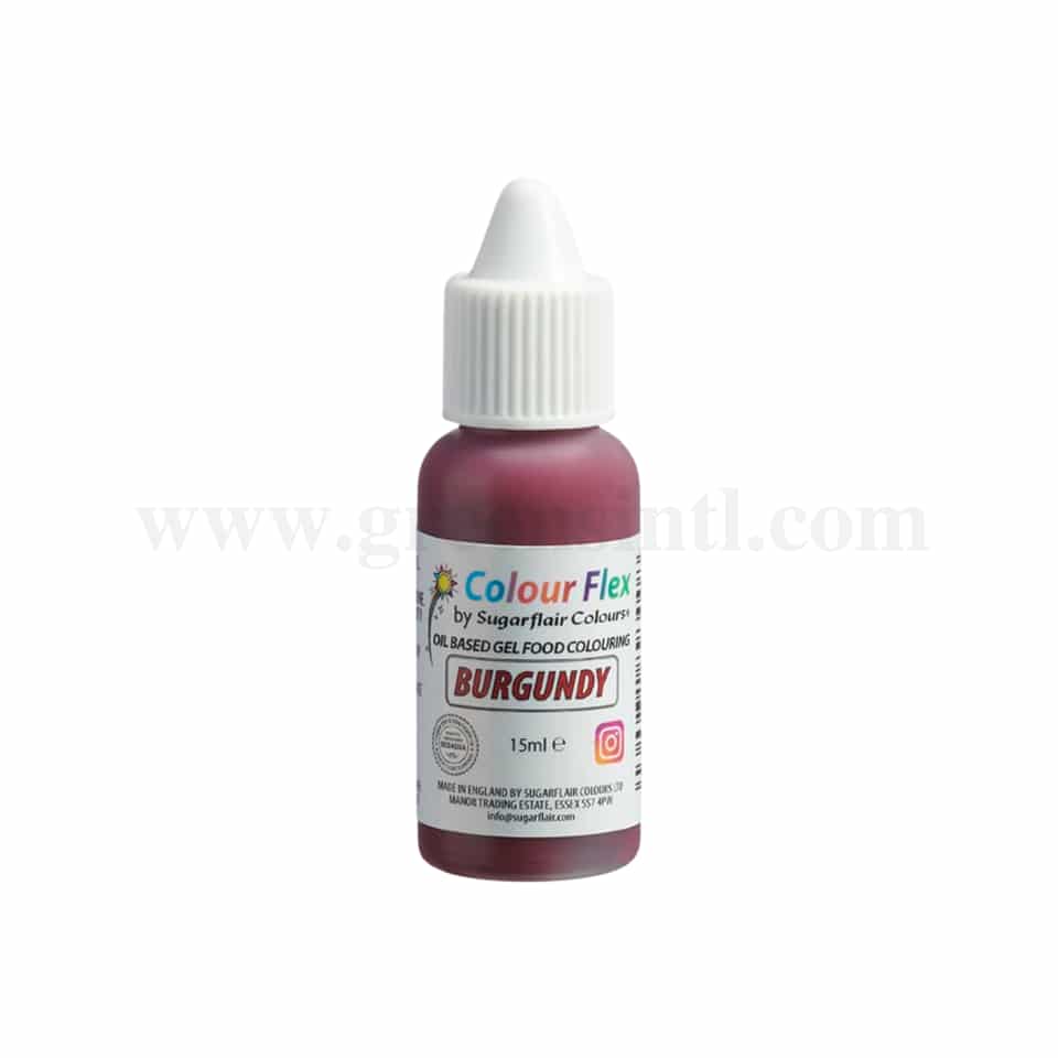 SUGARFLAIR Colour Flex Oil Colour Burgundy 15ml