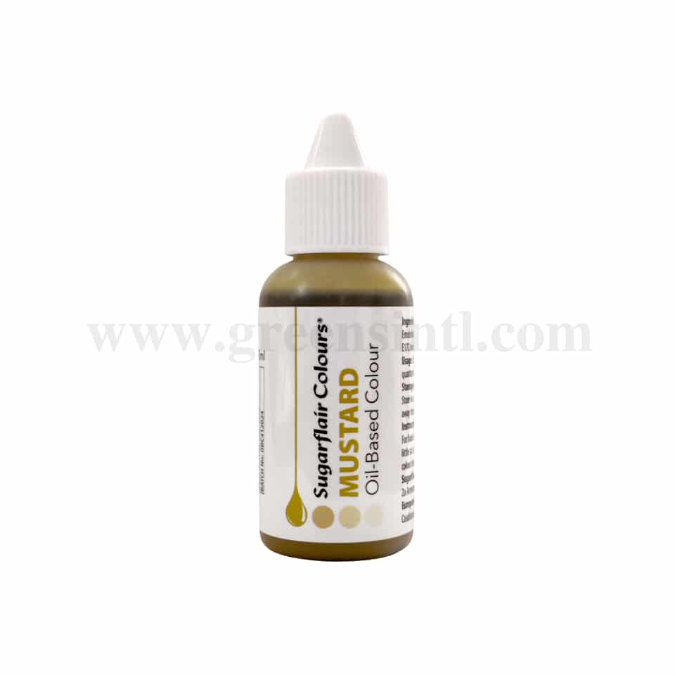 SUGARFLAIR Oil Based Liquid Colour Mustard Yellow 30ml