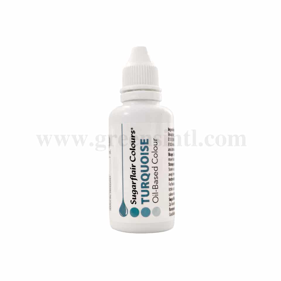 SUGARFLAIR Oil Based Liquid Colour Turquoise 30ml