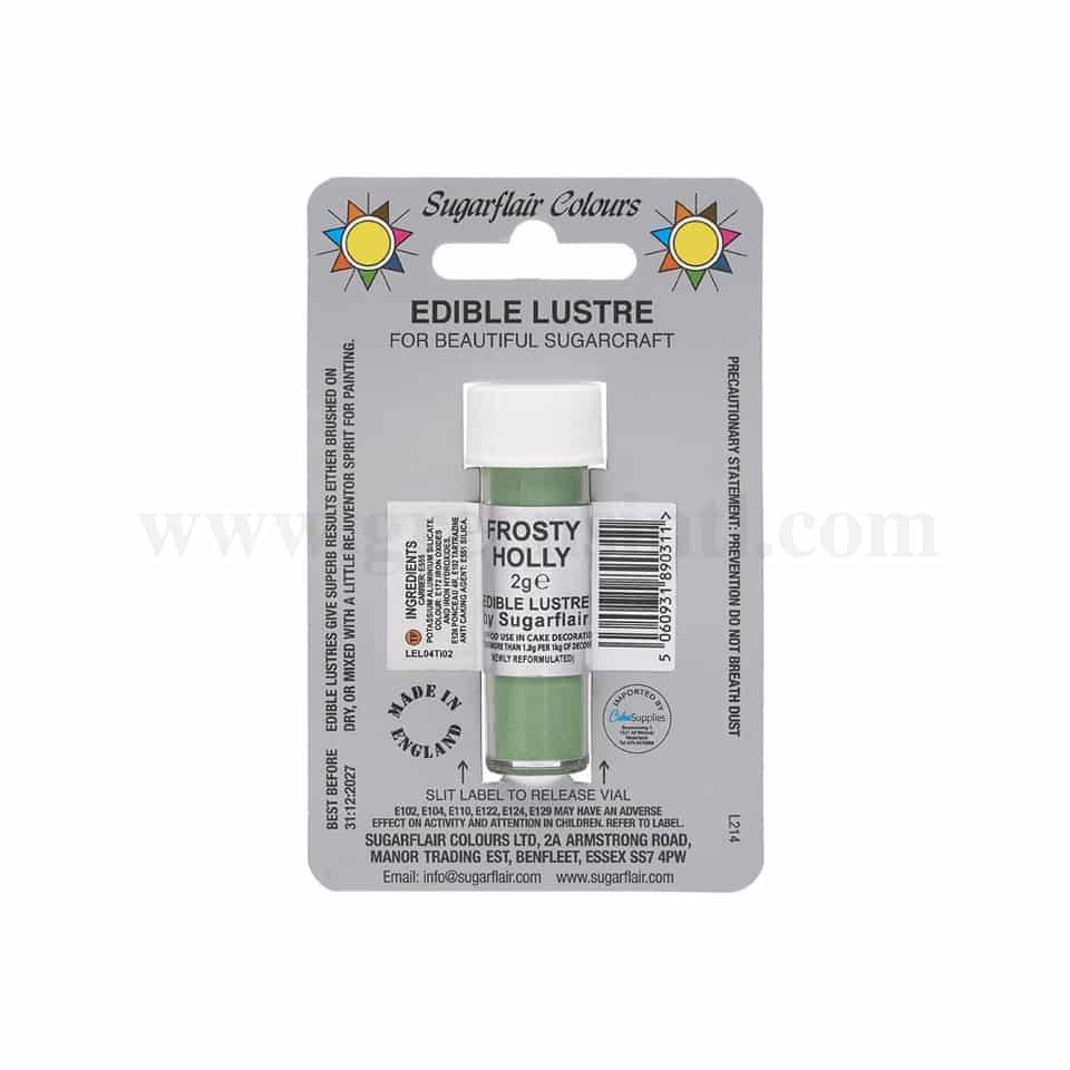 SUGARFLAIR Edible Lustre Glitter Frosty Holly 2g