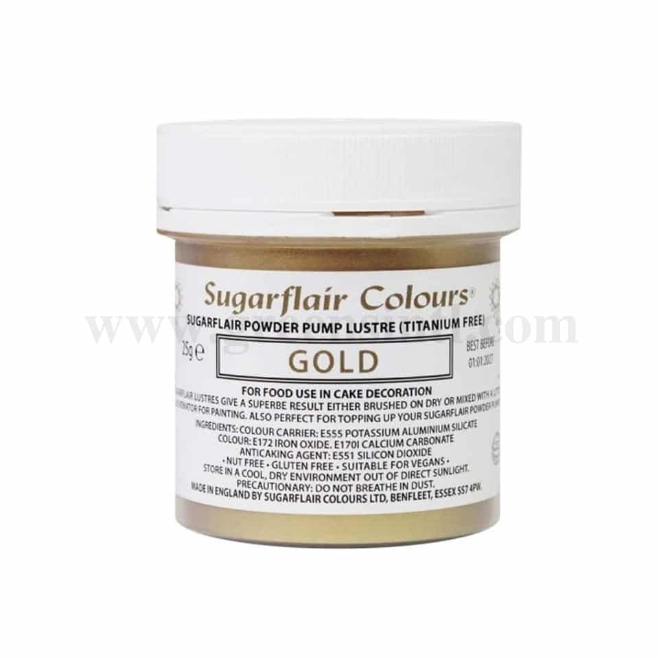 SUGARFLAIR Edible Glitter Dust Gold 25g