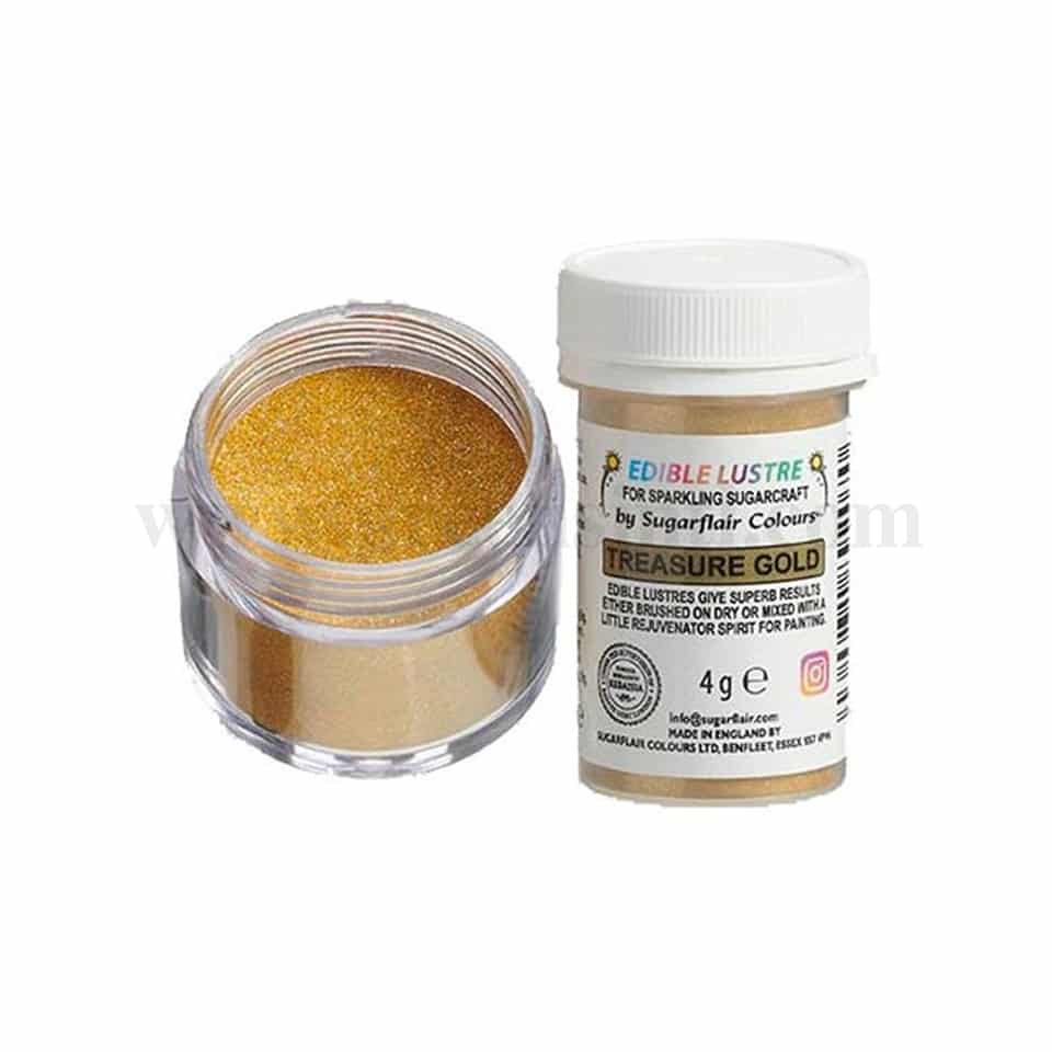 SUGARFLAIR Edible Lusture Glitter Treasure Gold 4g