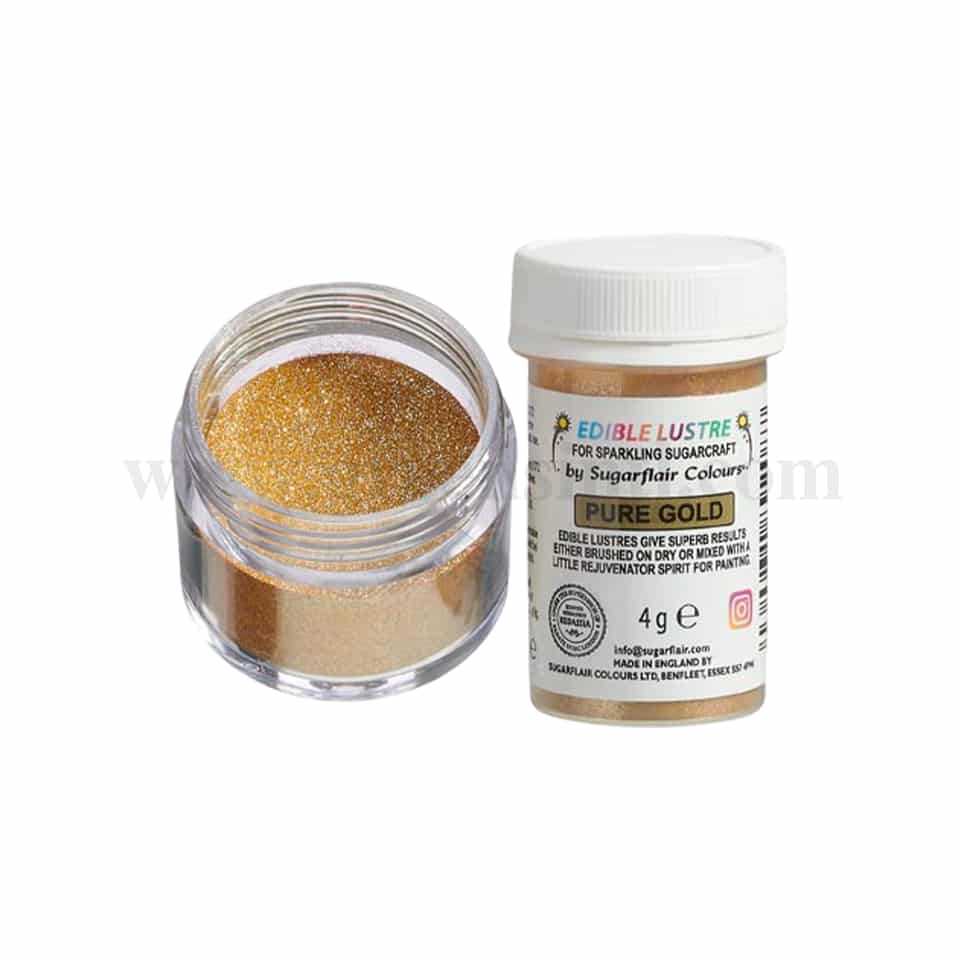 SUGARFLAIR Edible Lusture Glitter Pure Gold 4g
