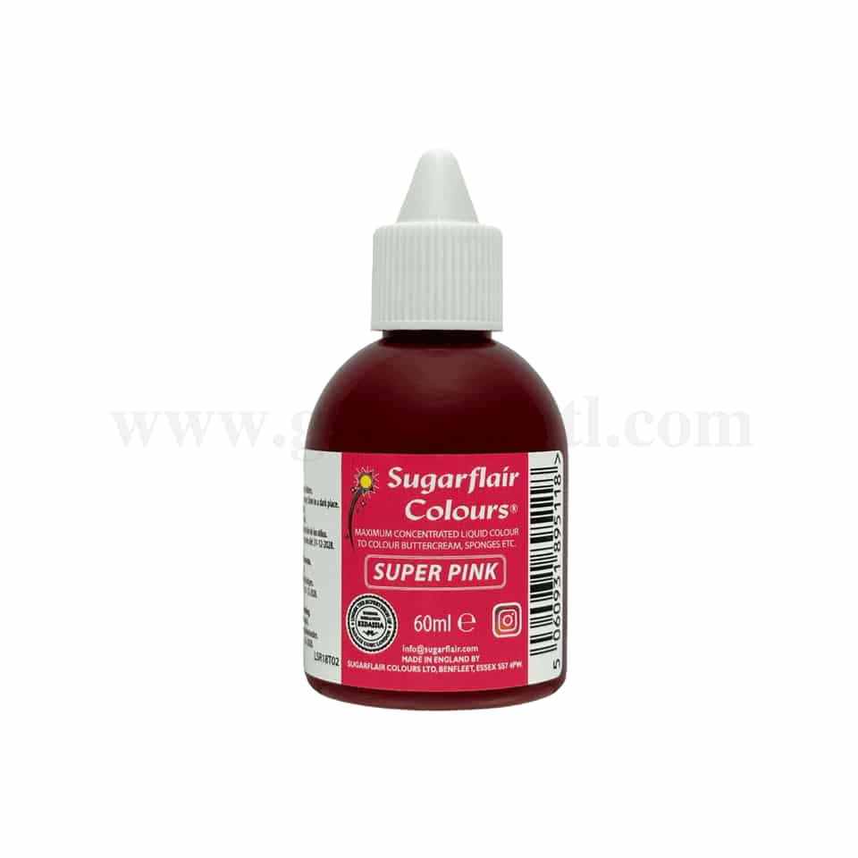 SUGARFLAIR Maximum Concentrated  Liquid Colour Super Pink 60ml