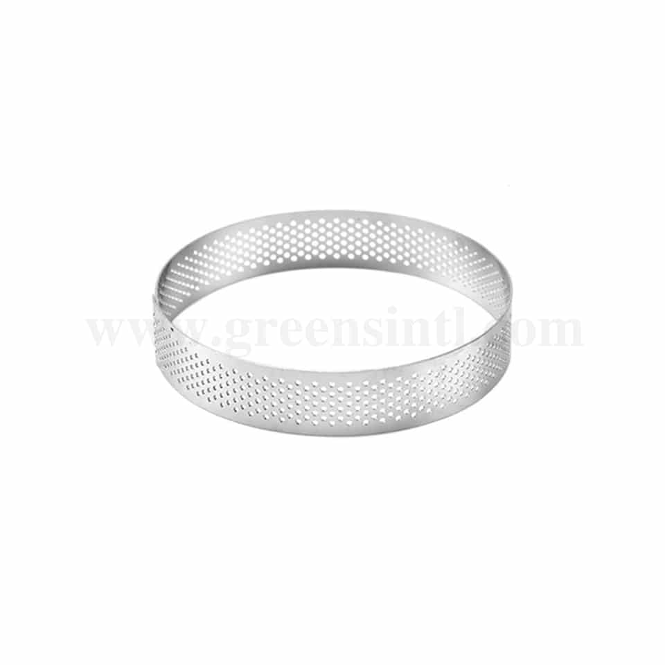 GREENS CHOICE Perforated Tart Ring Round D 100 mm x H 20 mm