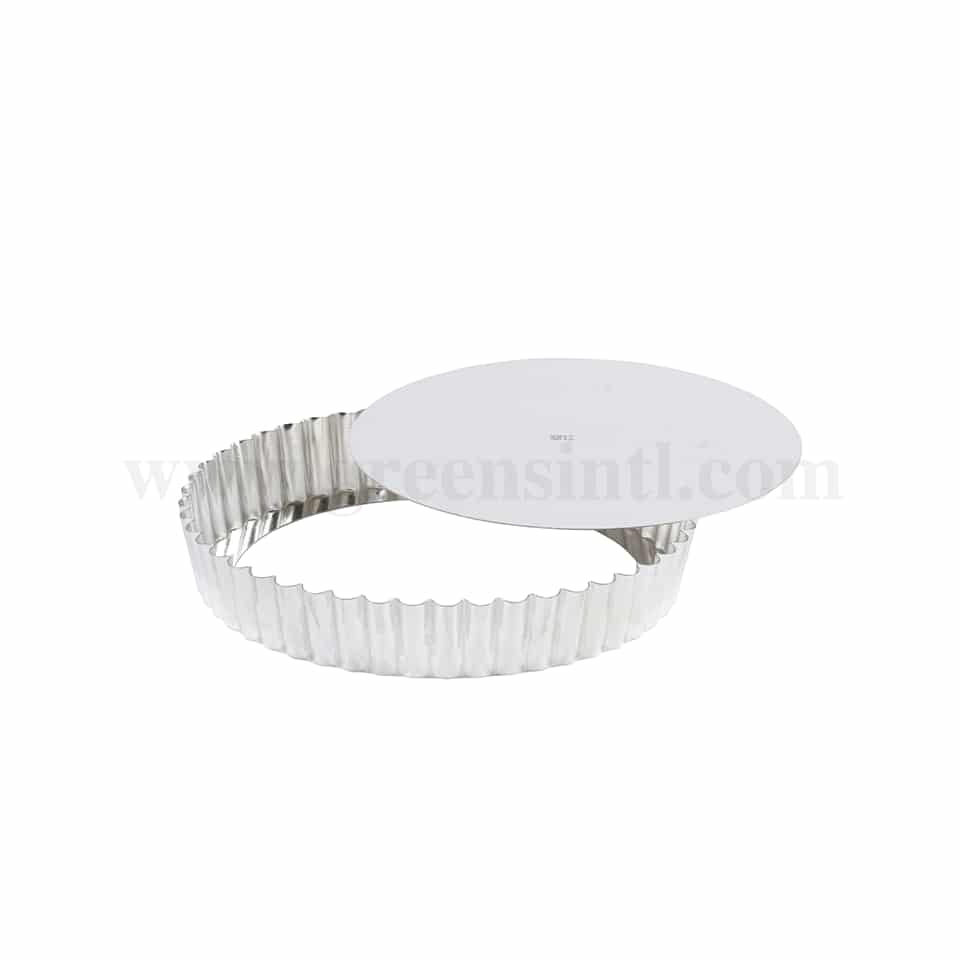 GOBEL Tin Medium Deep Round Fluted tart mould Removable bottom D 220/200 x h 35 mm