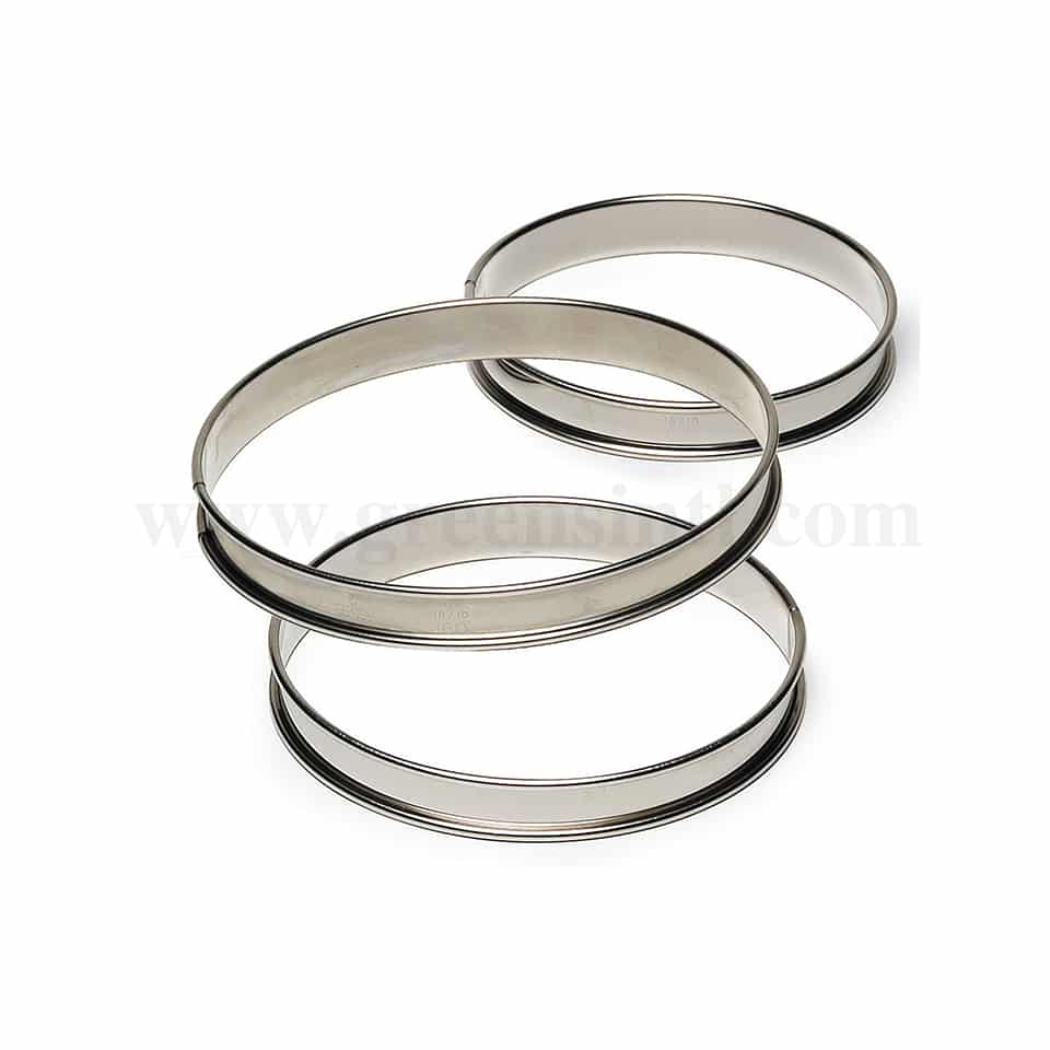 GOBEL Stainless  Steel Deep Tart ring with rolled edges D 220 x h27 mm